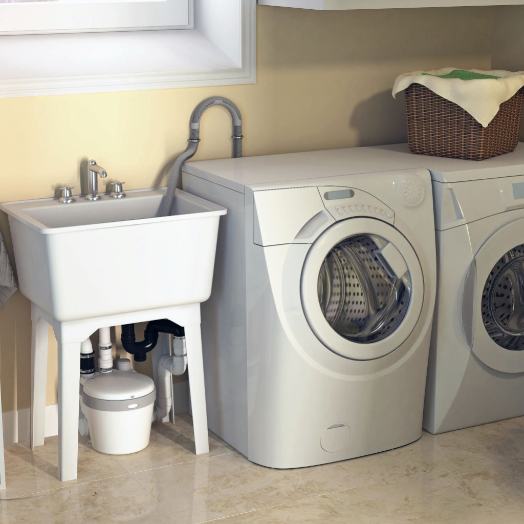 How to add a laundry room upstairs using the Saniswift drain pump