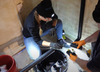 Plumbing Rookie Installs her first Sanipit® Grinder Pump